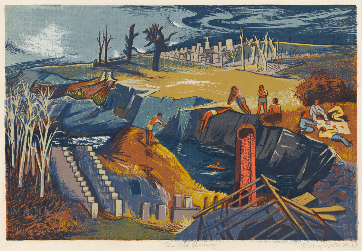 HARRY GOTTLIEB (1895-1922) Four color screenprints.
